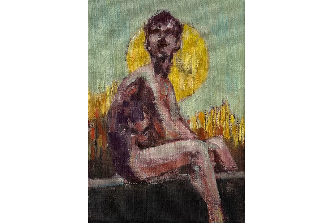 "Riverside" oil paint on linen 13x18cm 2025