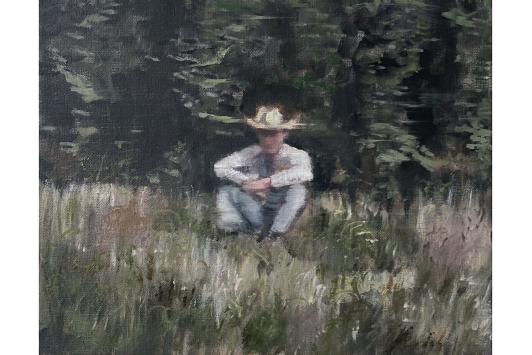 "Figure in Landscape" oilpaint on linen 24x30cm 2024
