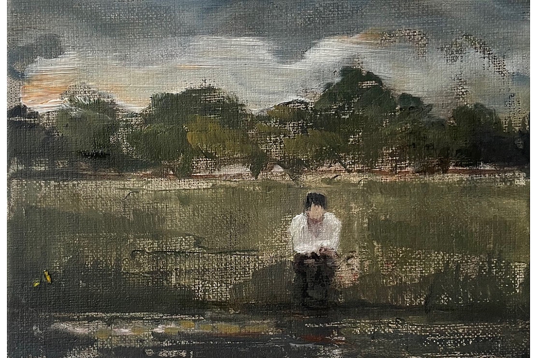 From the series "My Village"  oil paint on linen 13x18cm 2024