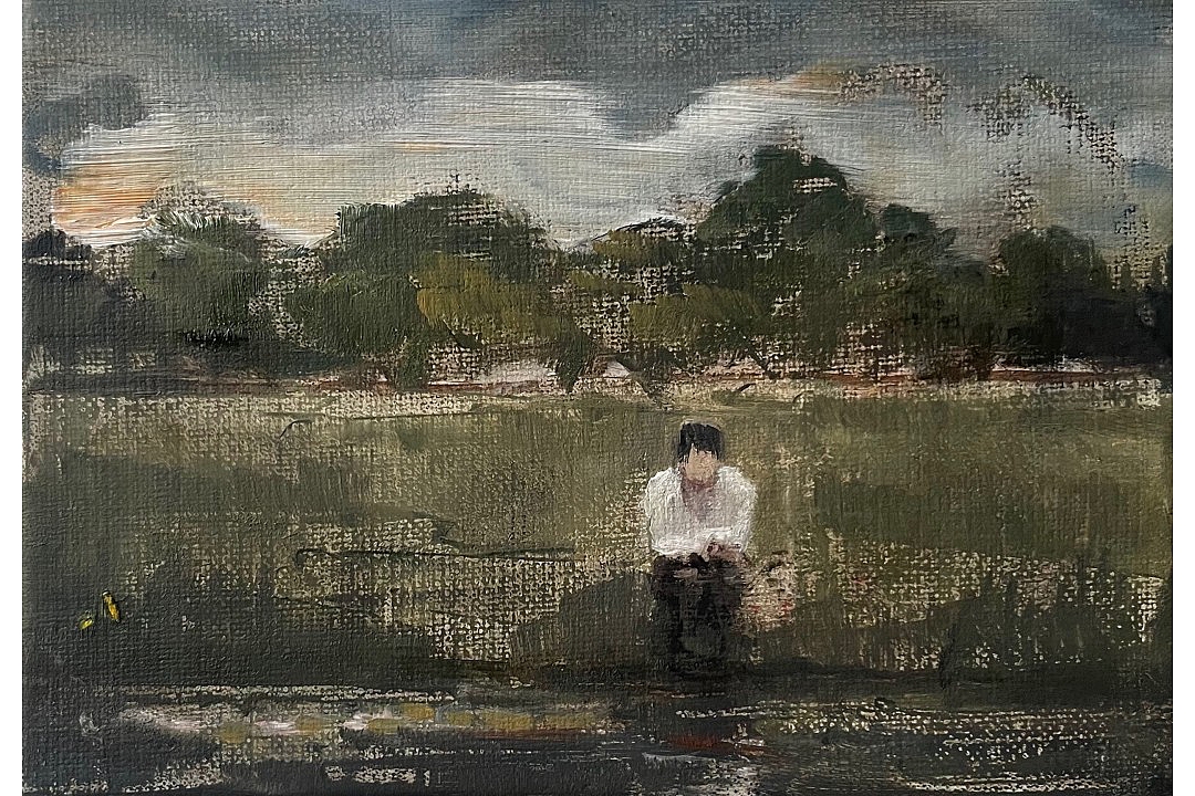 "My Village" oil on linen 13x18cm 2024